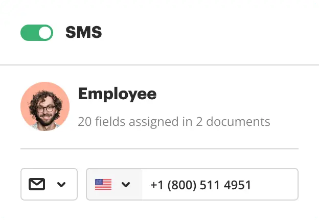 Share documents via SMS illustration