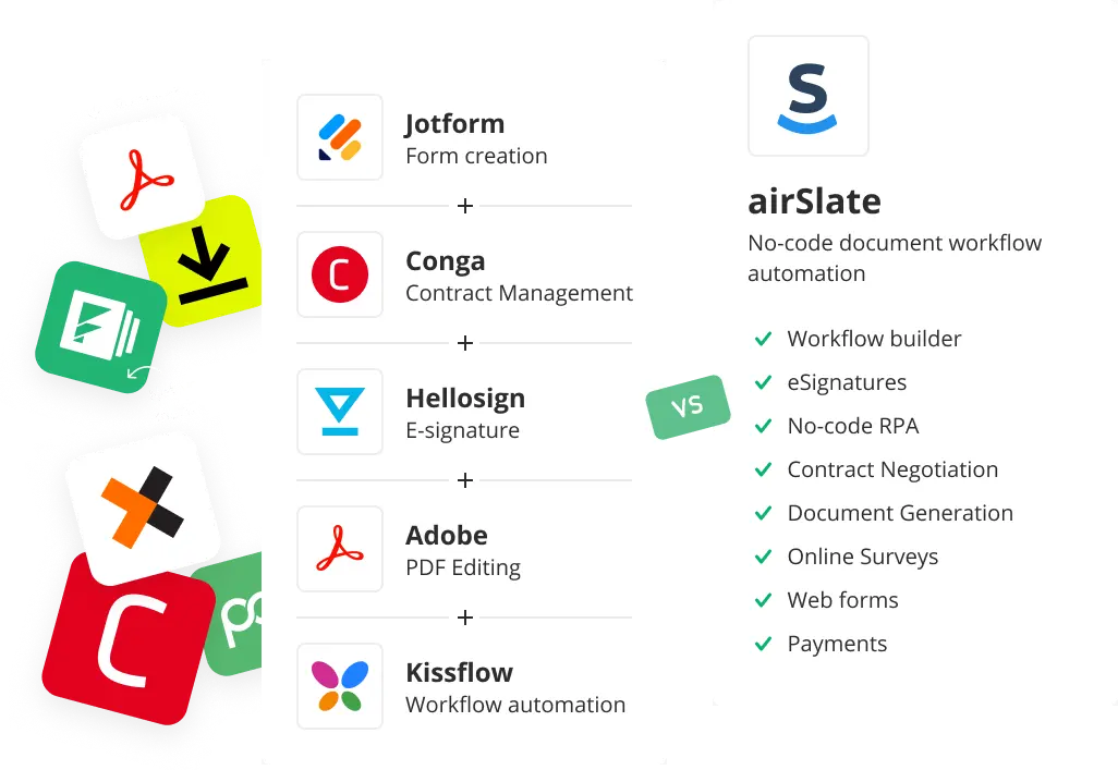 airSlate vs other products comparison illustration