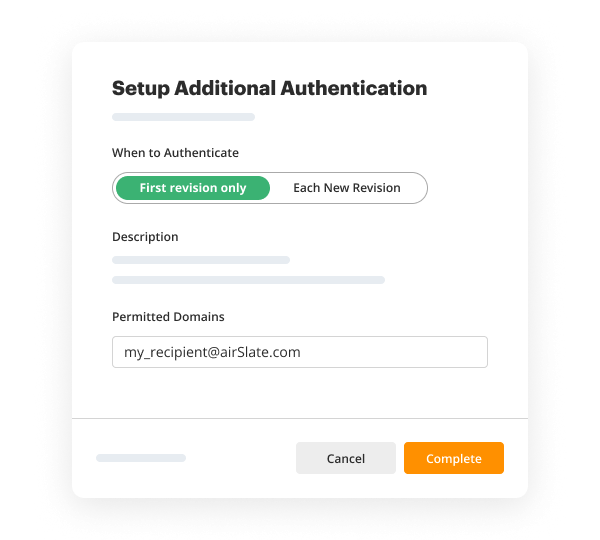Authenticate recipients for Event Lead Capture Form Template illustration