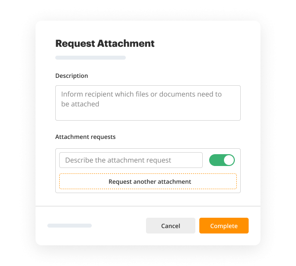 Request attachments for Event Lead Capture Form Template from recipients illustration