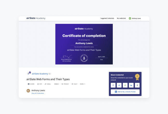 Academy share certificate illustration
