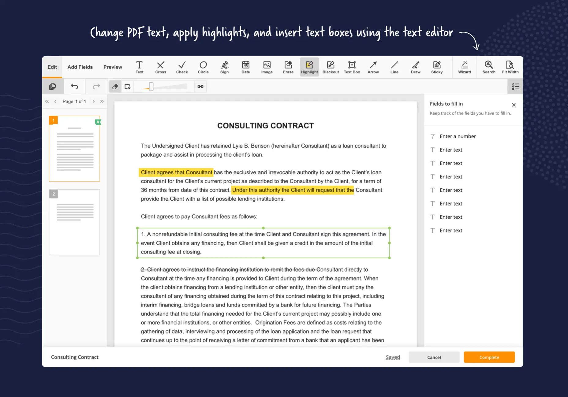PDF Editing illustration